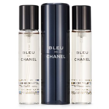 Bleu De Chanel Eau De Toilette Travel Spray & Two Refills 3x20ml