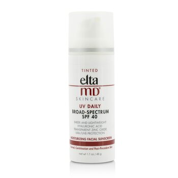UV Daily Moisturizing Facial Sunscreen SPF 40 - For Normal, Combination & Post-Procedure Skin - Tinted