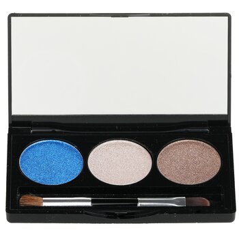 Baked Cream Glaze Trio Eyshadow Palette With Brush - # Sandy Lagoon