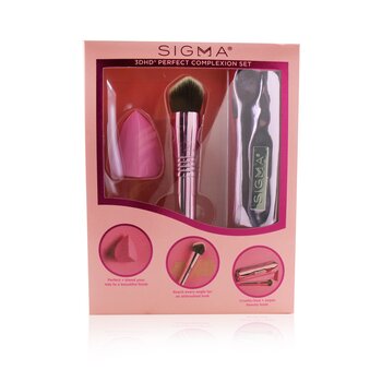 Sigma Beauty 3DHD Perfect Complexion Set (1x Blender, 1x Kabuki Brush, 1x Bag)