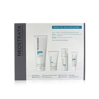 Sensitive Skin Antiaging Kit: Restore Cleanser, Restore Face Cream, Restore Face Serum, Restore Eye Cream