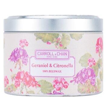 Carroll & Chan 100% Beeswax Tin Candle - Geraniol & Citronella