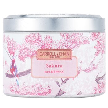 Carroll & Chan 100% Beeswax Tin Candle - Sakura