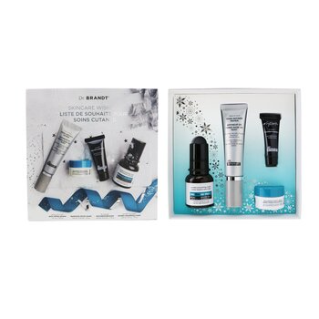 Dr. Brandt Skincare Wishlist Kit: Pore Refiner Primer 30ml+ Wrinkle Smoothing Cream 15g+ Microdermabrasion 7.5g+ Hyaluronic Cream 10g