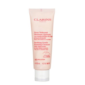 Clarins Soothing Gentle Foaming Cleanser with Alpine Herbs & Shea Butter Extracts - Very Dry or Sensitive Skin