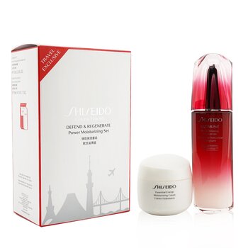 Shiseido Defend & Regenerate Power Moisturizing Set: Ultimune Power Infusing Concentrate N 100ml + Essential Energy Moisturizing Cream 50 ml