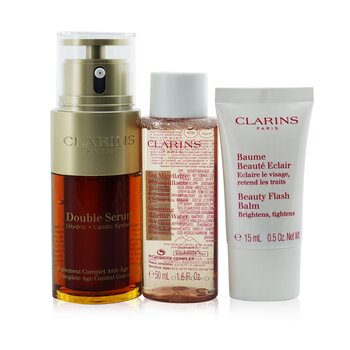 Youthful Radiance Set: Double Serum 30ml+ Cleansing Micellar Water 50ml+ Beauty Flash Balm 15ml