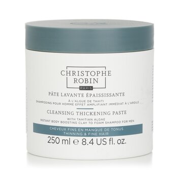 Cleansing Thickening Paste with Tahitian Algae For Men (Instant Body Boosting Clay to Foam Shampoo)