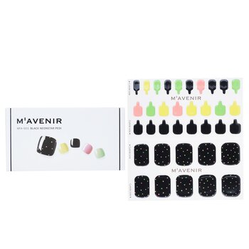 Nail Sticker (Black) - # Black Neonstar Pedi