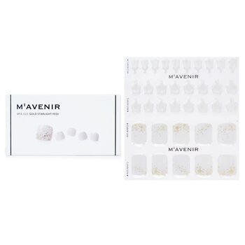 Mavenir Nail Sticker (White) - # Gold Starlight Pedi