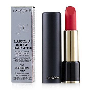 L'Absolu Rouge Drama Matte Lipstick - # 157 Obsessive Red