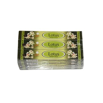 flute Wardrobe Fragrance Lotus - Long Dhoop Sticks - 12 Boxes