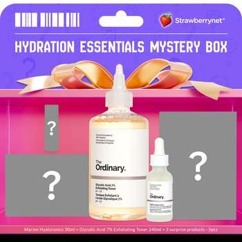 [Hydration Essentials Mystery Box] Marine Hyaluronics 30ml + Glycolic Acid 7% Exfoliating Tone 240ml + 3 surprise products - 5pcs