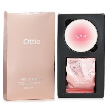 Ottie Objet D’art Tension Pact SPF50 PA++++ & Refill  # 23 Natural
